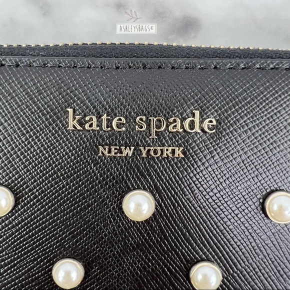 Kate Spade Pearl Embellish Large Continental Zip Around Wallet - Picture 2 of 6